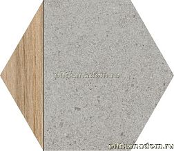 Vives Seine Hexаgono Ligard Gris Серый Матовый Керамогранит 23x26,6 см