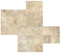 Atlas Concorde Aix Blanc Kit Multiformato Tumbled (A04X) Неглазурованный керамогранит 75х75 см