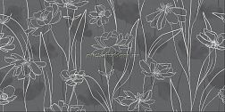 Meissen Floresta 17552 Цветы Серый Матовый Rett. Керамогранит 60x120 см