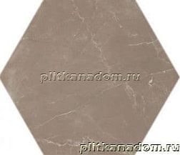 Casalgrande Padana Marmoker Travertino Moka Esagono Lucido Декор 51,9х30 см