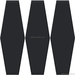 Oset Versalles Hex Black Черный Матовый Керамогранит 20x24 см